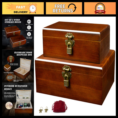 Set wooden storage boxes - set,