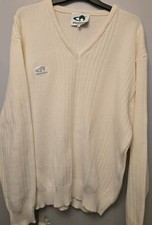 Mens White Cricket Jumper Size