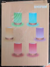 UNIFUN Bedside Table Lamp Dimmable Warm White, Color Changing Touch Sensor