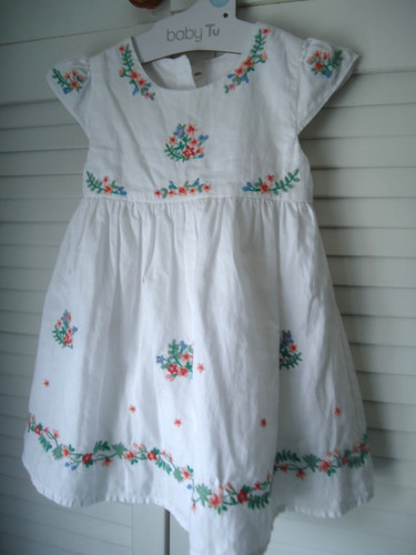 White embroidered baby - m&s,