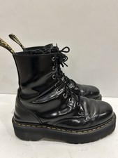 Dr Martens Jadon Black Leather Chunky Platform Boots Size UK8 EU42 Festival