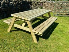 Wooden picnic bench table - picnic, bench/table