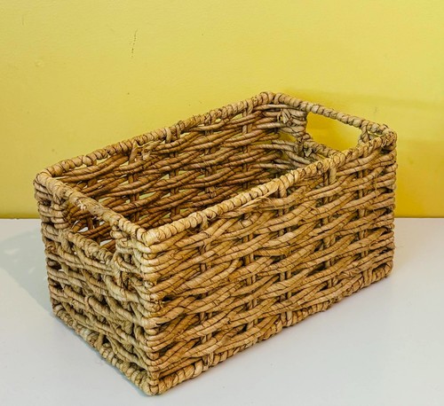 Wicker basket rectangle solid - wicker,