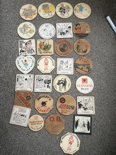Vintage joblot beer mats - 29,