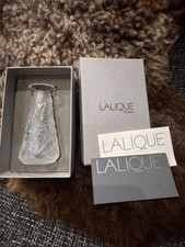 VINTAGE LALIQUE SOLIFLORE SIRENE MERMAID BUD VASE.SIGNED.NO DAMAGE. 4 INCH TALL.