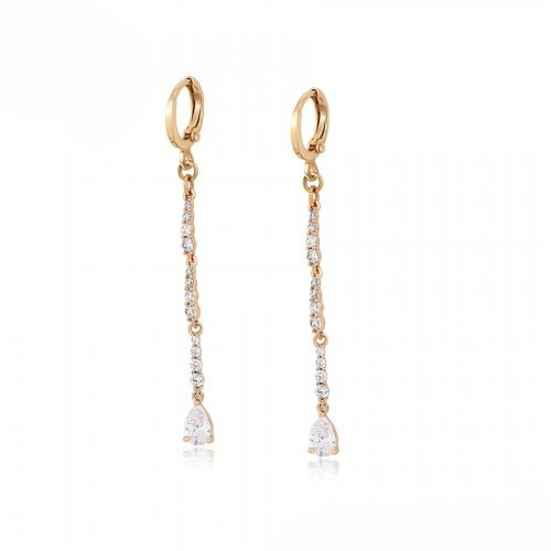 Gold plated brass drop - brass,