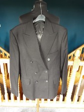 Talisman By Hepworths Black Double Breasted Blazer Vintage Medium 40" Chest 