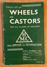 Price List of Wheels and Castors - List No. 38 - H.M.C Wheels Ltd