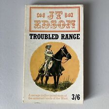 Troubled Range by J. T. Edson 1966 Brown Watson Ltd Western Cowboy Paperback.