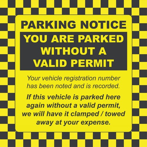 Parking permit sign - parking,