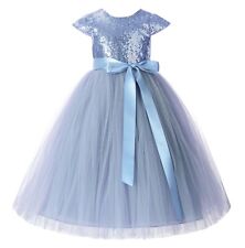 Cap Sleeves Sequin Flower Girl Dresses Formal Dress Pageant Dress Birthday Dress