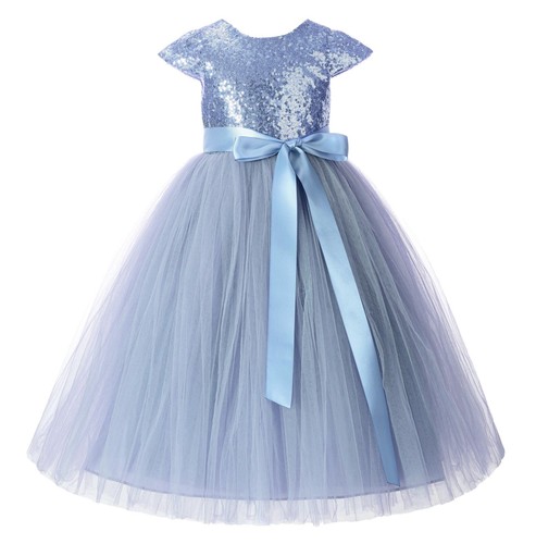 Cap sleeves sequin flower - cap,