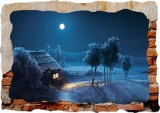 Nature Moon Night Hut 3d