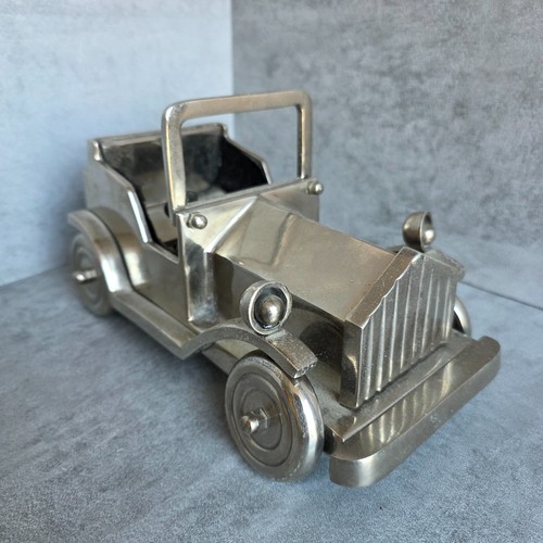 Vintage silver chrome metal - silver,