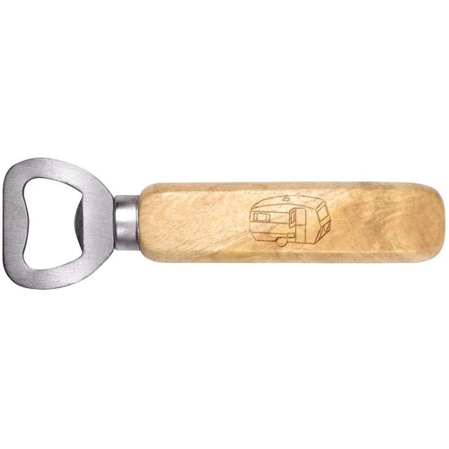 Static caravan wooden bottle - caravan',