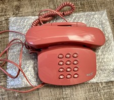 BT Duet 200 Vintage Telephone 1990s Coral/Salmon/Pink Coloured