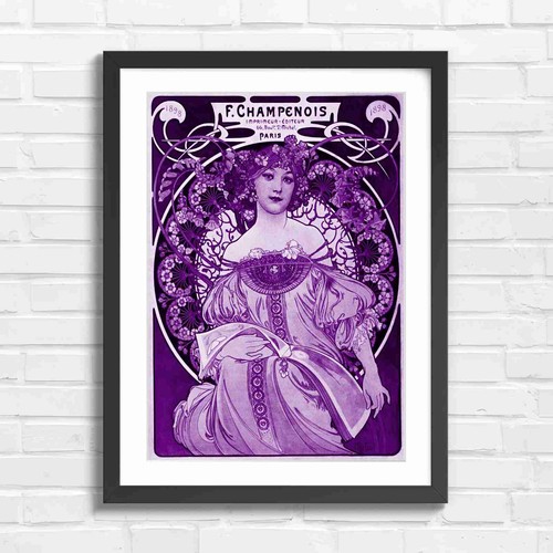 Art nouveau woman floral - nouveau,