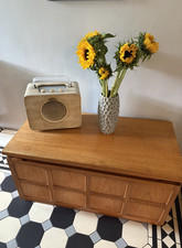 Vintage 1970's  Nathan Teak Low Sideboard TV or Hi Fi Cabinet Super Retro Look