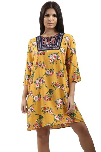 Ladies flower print - print, top