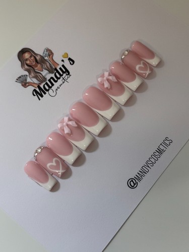 Hand painted press nails - press,