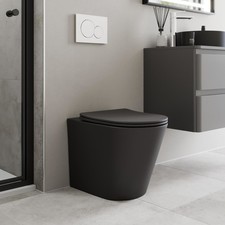 Modern Bathroom Back to Wall
