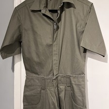 Rivet Utility Rebel green Denim Jean Jumpsuit Jumper Coverall M