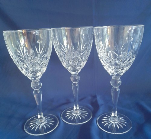 Three lovely clear crystal cut - lovely,