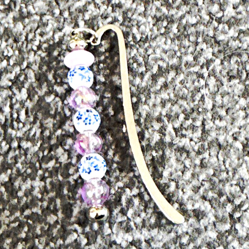 Metal hook bookmark with - metal,