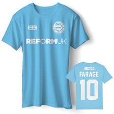 Reform UK Football Shirt,British Flag Political Tee,Nigel Farage 10 Supporter OO