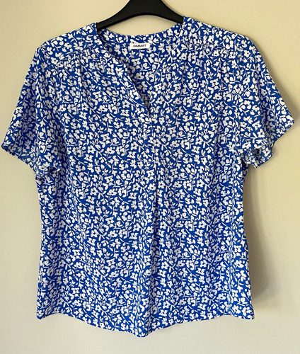 Damart blue white floral - blue, &