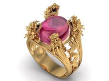Men’s Ruby Dragon Ring – 4