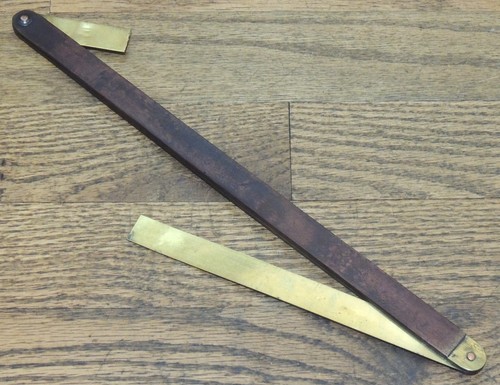 Unmarked wood brass - unmarked, wood/brass