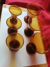 Vintage Amber Egyptian 'Muski' recycled glass.