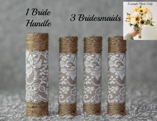 4pc Twine Burlap Lace Wedding
