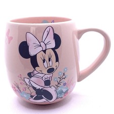 Official Disney Pink Minnie Mouse & Flower Detail Barrel Mug, home & drink ware 