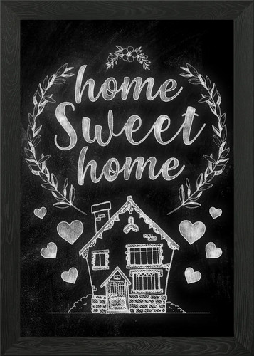Home sweet - , framed