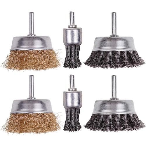 Rotary steel wire brush - wire, drill