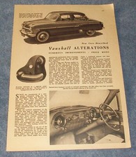 1956 Vauxhall Cresta Veloz & Wyvern Vintage Info Article "Numerous Improvements"