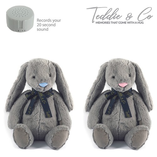 Heart beat bunny grey coloured - bunny,