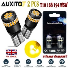 For HONDA CR-V 2006-2011 2x T10 LED BRIGHT Yellow 6000K BULBS SIDELIGHTS 501 W5W