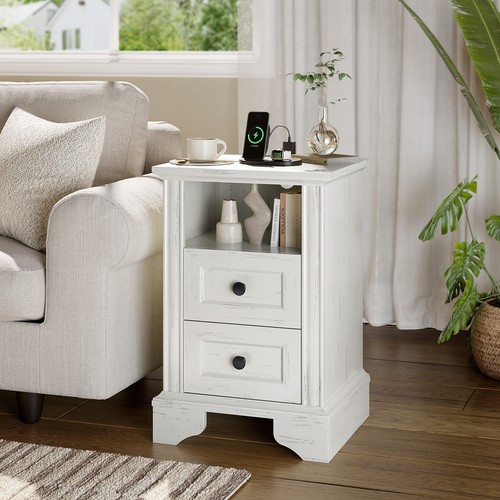Light bedside table drawer - light,
