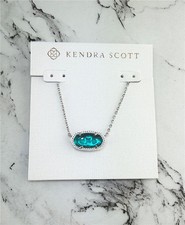 Kendra Scott Elisa Silver Necklace in London Blue December