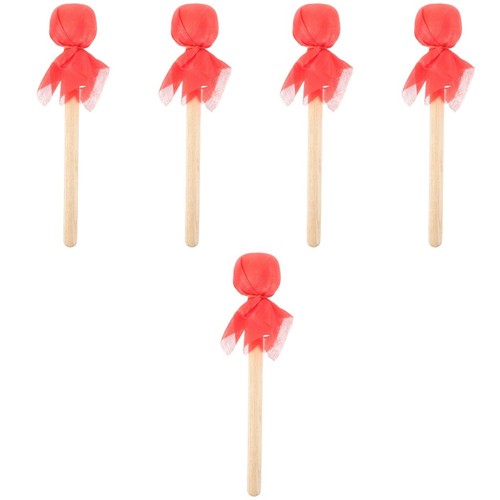 5pcs reusable red felt drum - red,