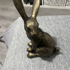 Large Bronze Hare Ornament Sculpture Statue Home Decoration Gift Rabbit Animal