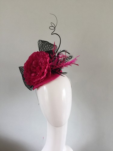 Ascot pink cerise black ladies - ascot,