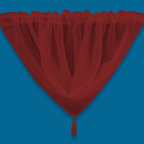 Plain tasseled voile swags - voile,