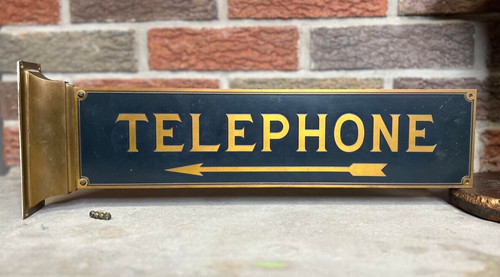Early antique brass telephone - early,