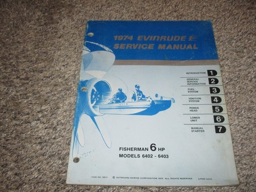 1974 evinrude fisherman hp - 6,