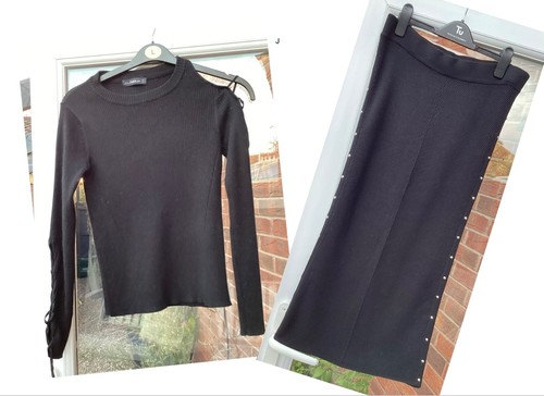 Zara black jumper with open - jumper,