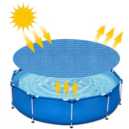 Round solar pool cover - pool, pe